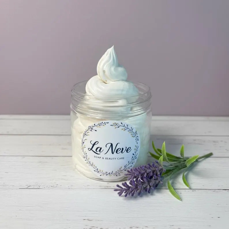 La Neve Bundle: Rose, Lavender, Sandalwood Soaps, Body Butter, Scrub