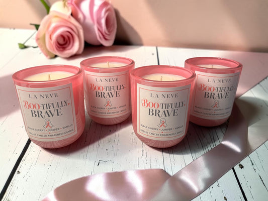 Boo-Tifully Brave Breast Cancer Awareness Candle