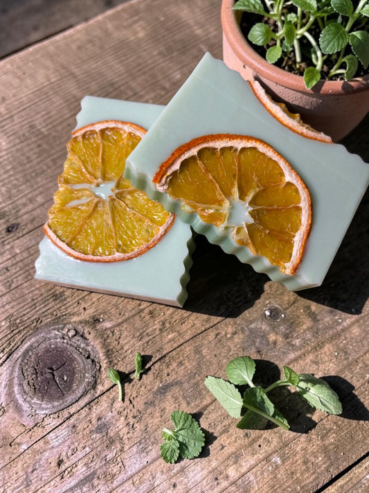 Herb Garden: Goat Milk Soap with Rosemary, Basil, and Mint