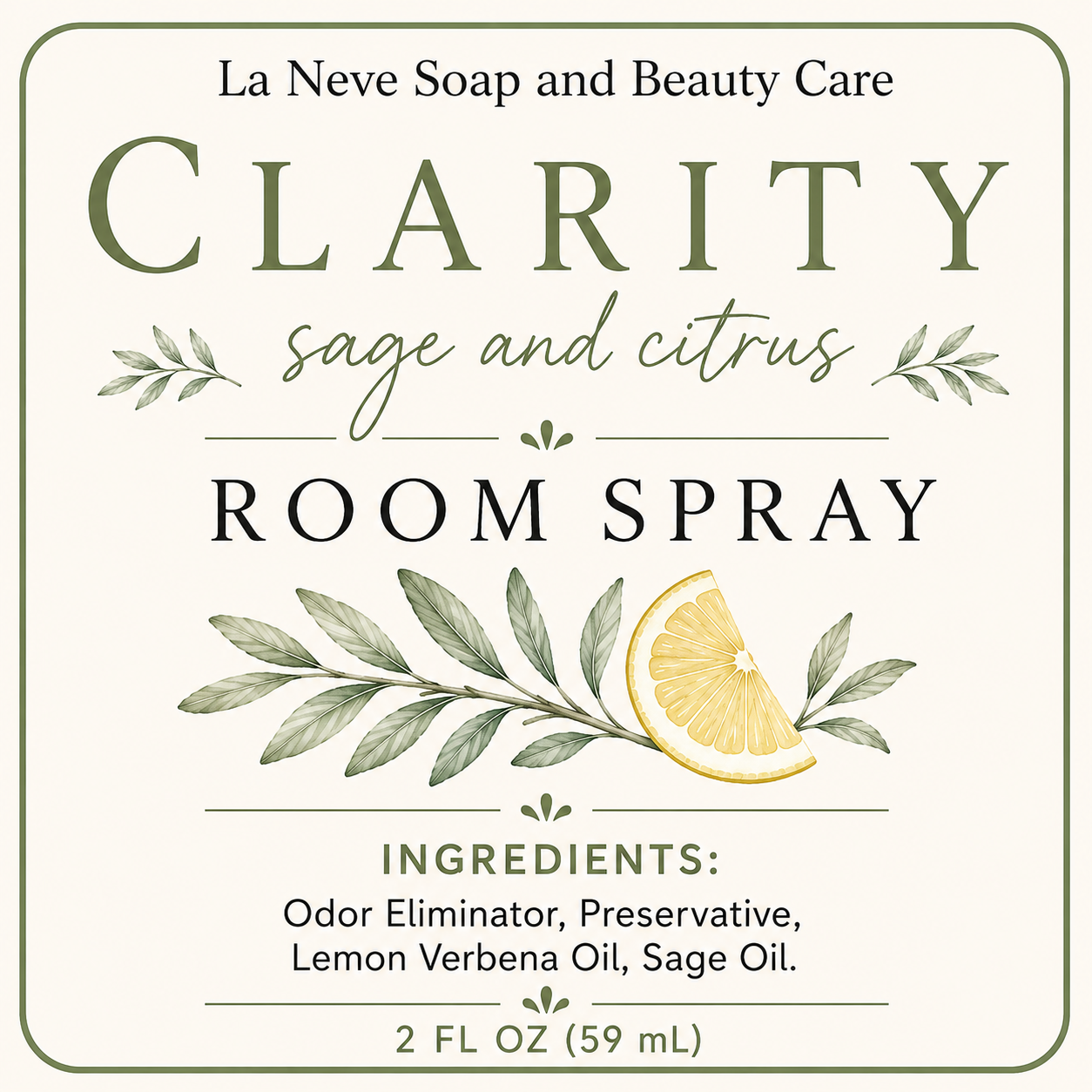 Room Spray: Sage and Citrus