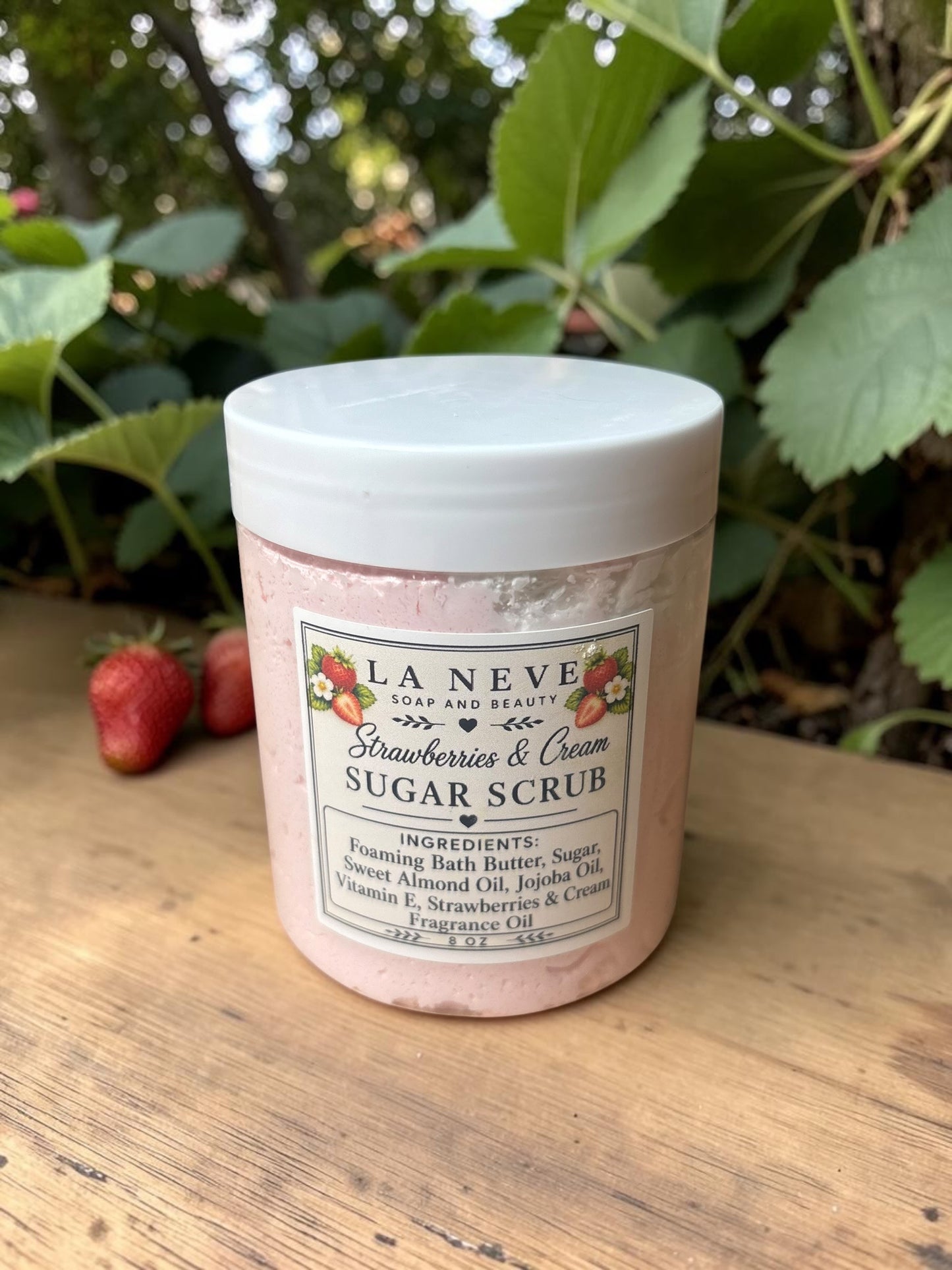 Foaming Sugar Scrub: Strawberries and Cream
