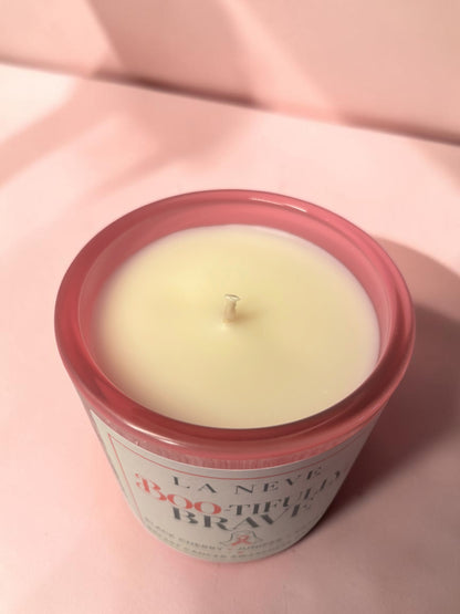 Boo-Tifully Brave Breast Cancer Awareness Candle