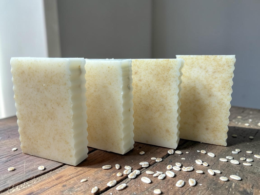 La Neve Soap and Beauty Care Oatmeal Exfoliating Bar Soap with honey, creamy lather, gentle cleansing and moisturizing for all skin types.